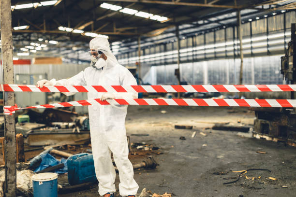 Professional Biohazard Cleanup technician working in Moultrie, GA